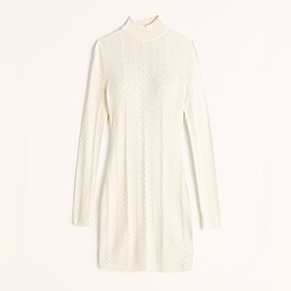 NWT Abercrombie Mock Neck Cable Mini
Sweater Dress